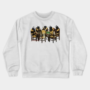 Bees Playing Poker Crewneck Sweatshirt